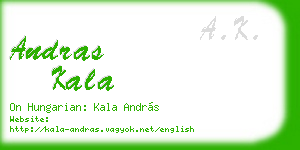 andras kala business card